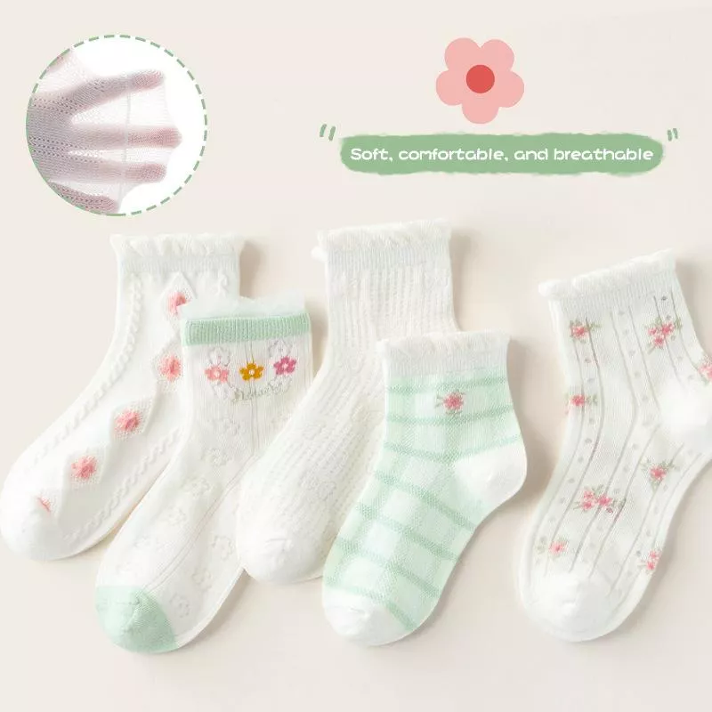 韓版預購 女寶羅莉塔中筒襪  PART 2  一組五雙 (M~XXL)