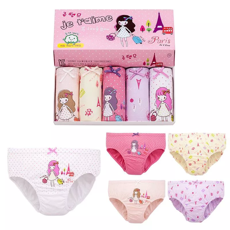 韓版預購  女寶 三角內褲  五入一盒