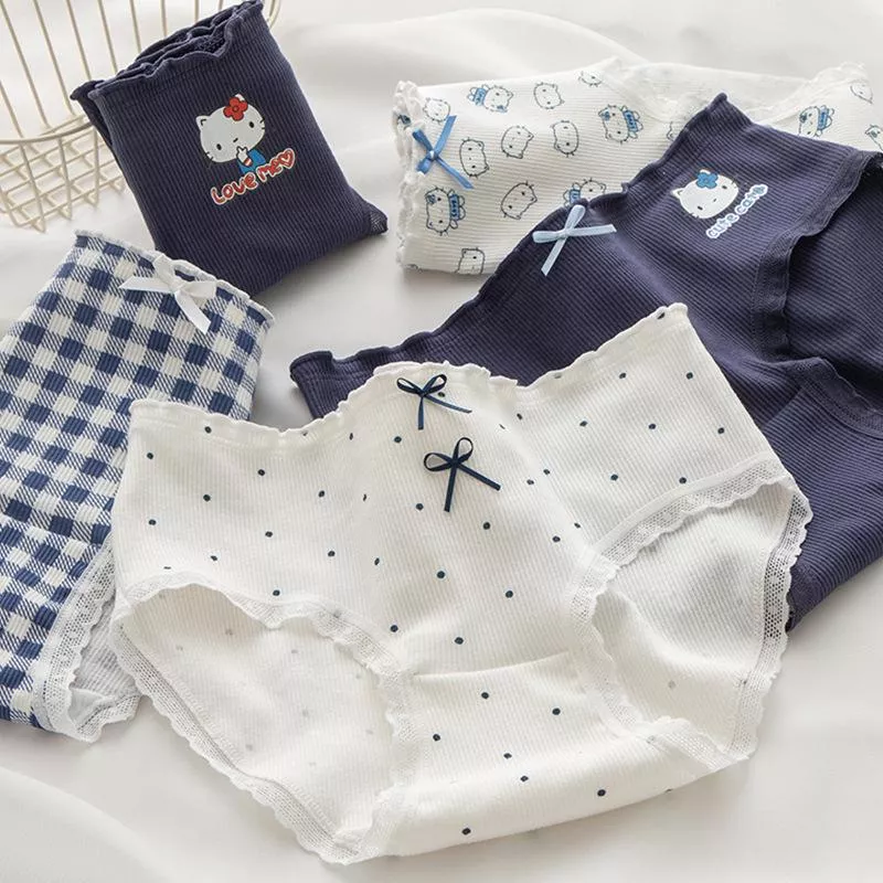 韓版預購  少女 95%棉 三角內褲 一組五入