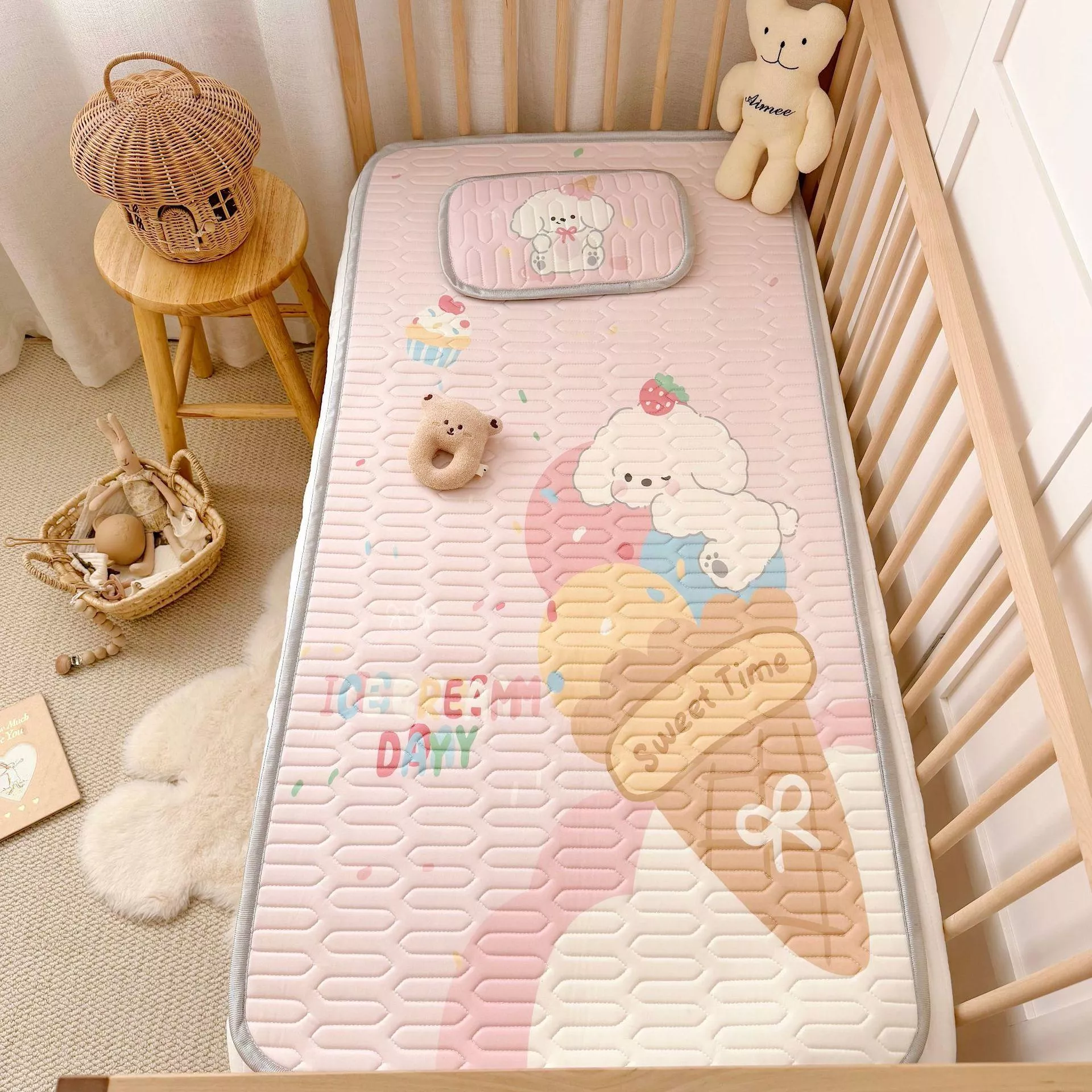 預購 幼兒園必備  乳膠睡墊+小枕頭 兩件套