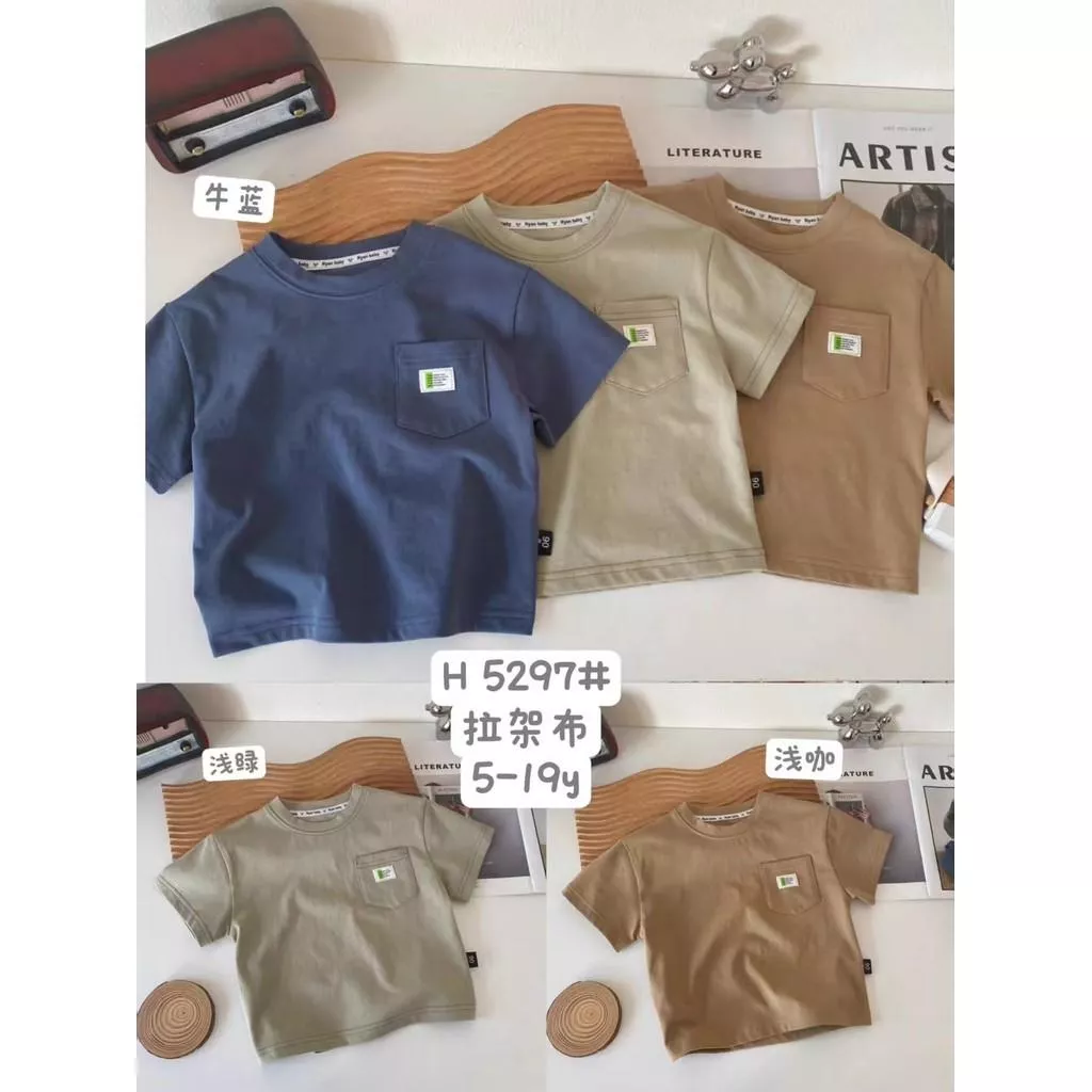 北屯實體店❤現貨 素面小口袋標籤短袖上衣✩米米童著-E0619