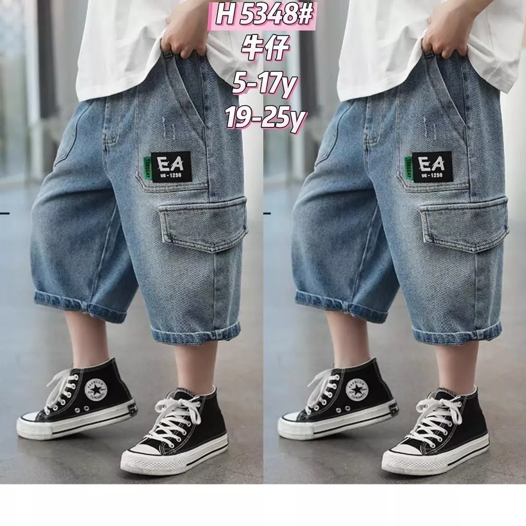 北屯實體店❤現貨 大布標籤牛仔短褲✩米米童著-E0604