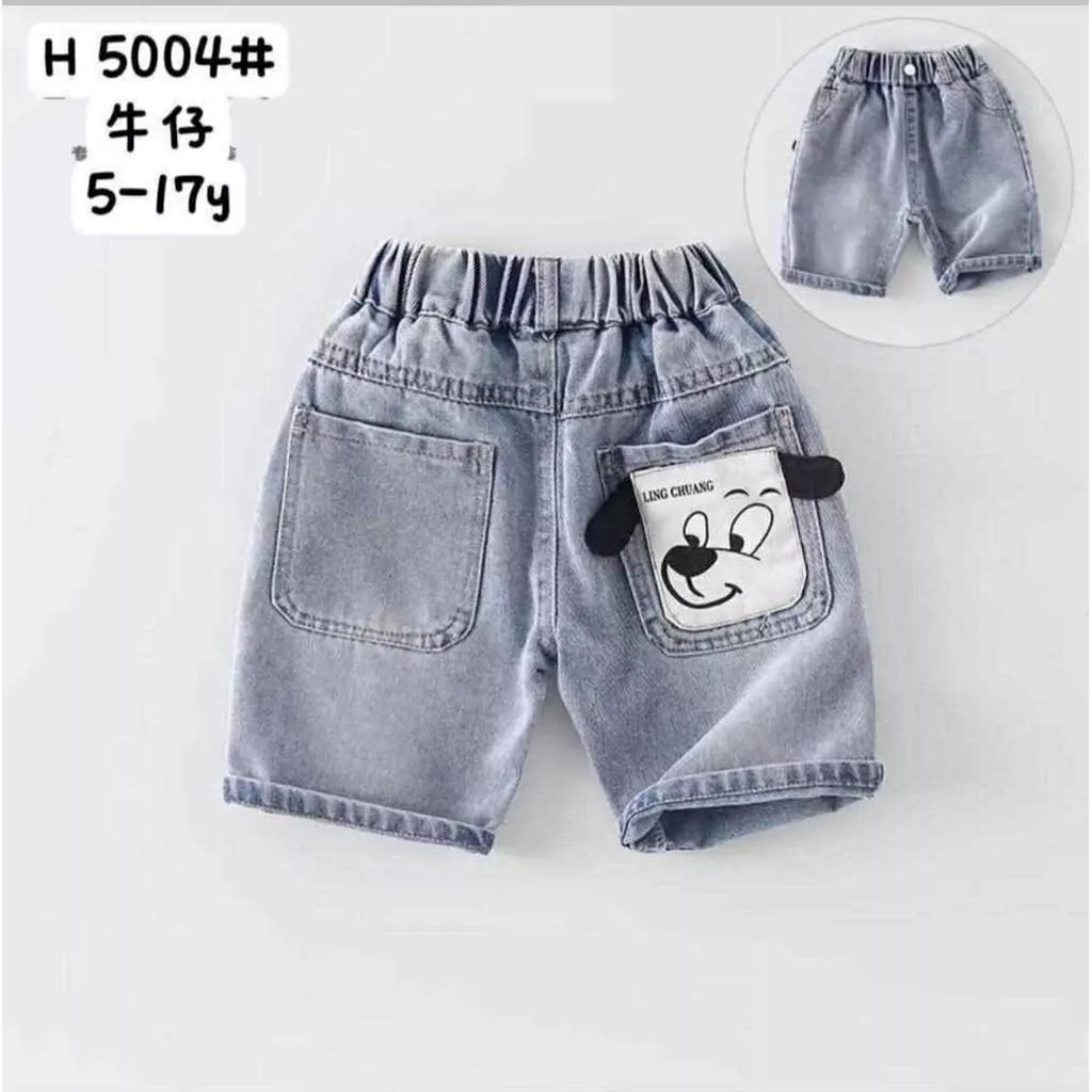 北屯實體店❤現貨 後狗狗口袋牛仔短褲✩米米童著-E0614