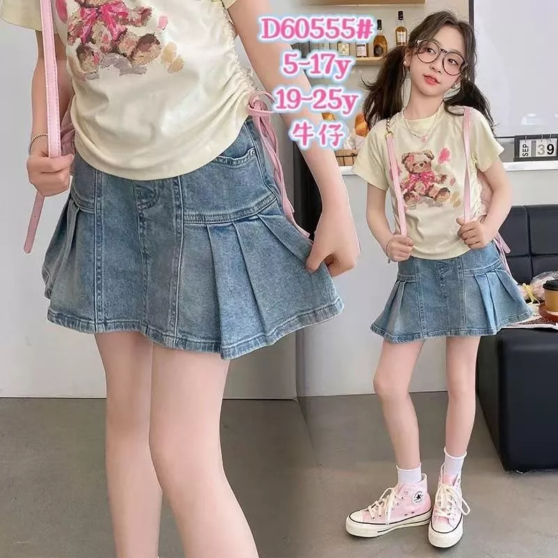 北屯實體店❤現貨 小百褶牛仔裙(有安全褲)✩米米童著-E0596