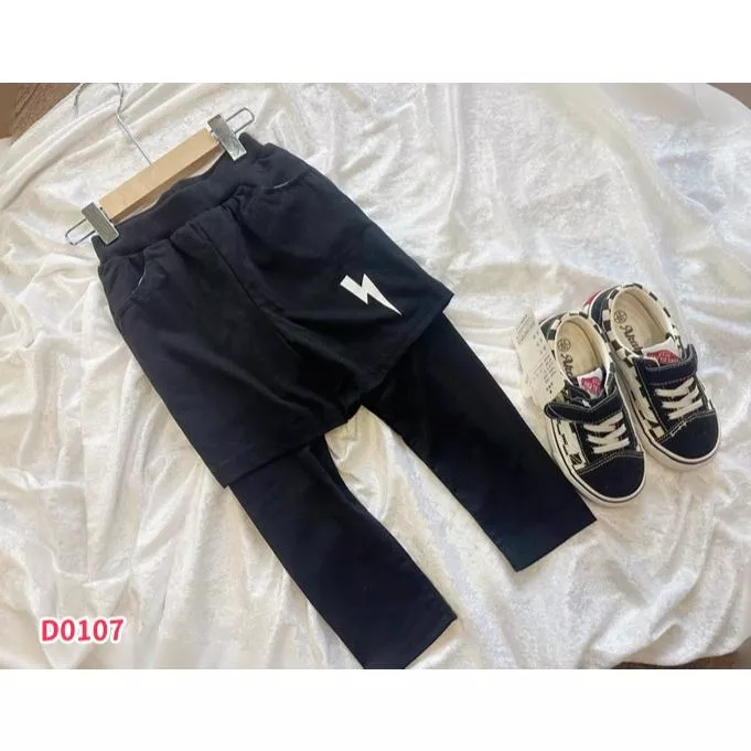 北屯實體店❤現貨 閃電假兩件褲✩米米童著-D0107