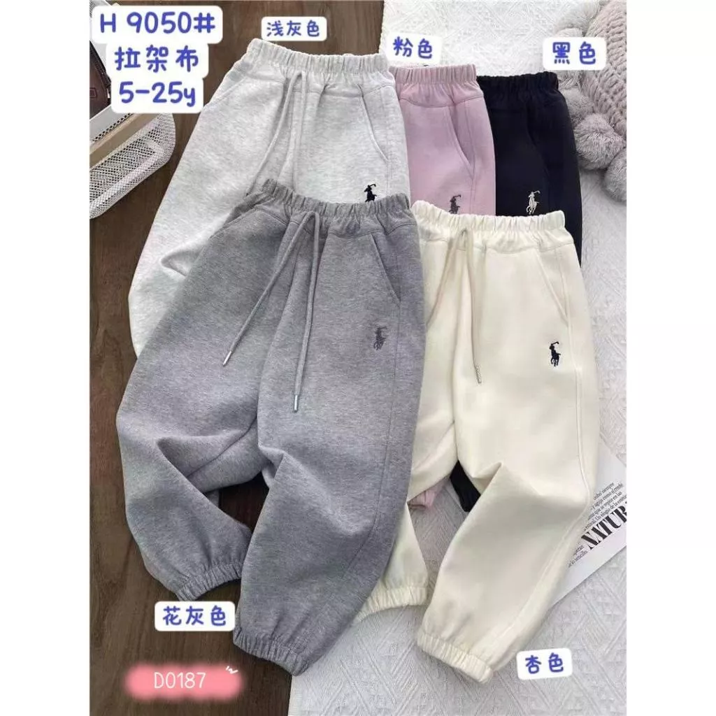 北屯實體店❤現貨 薄款小LOGO棉質長褲✩米米童著-D0187