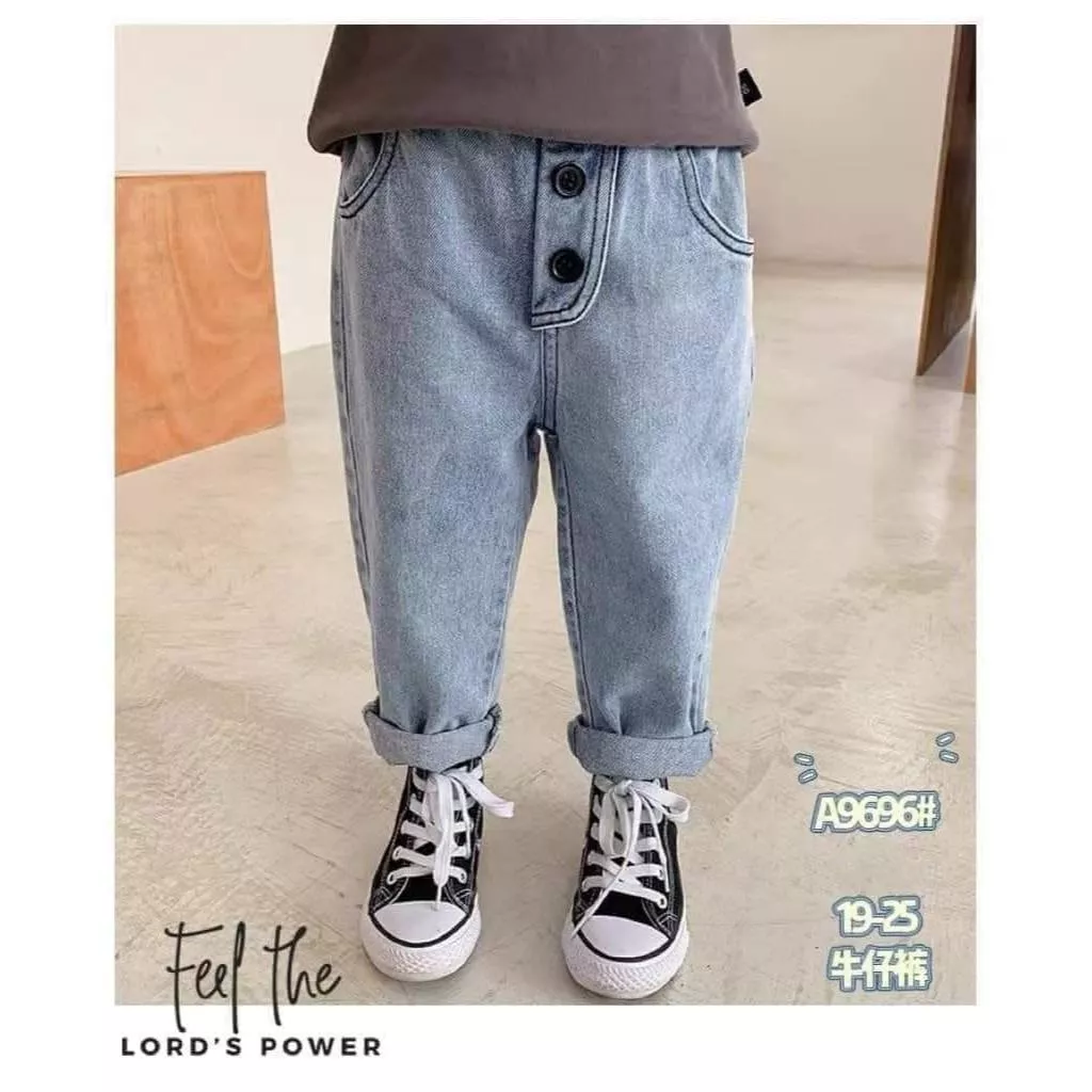 北屯實體店❤現貨 大童款 造型三扣牛仔褲✩米米童著-D0575