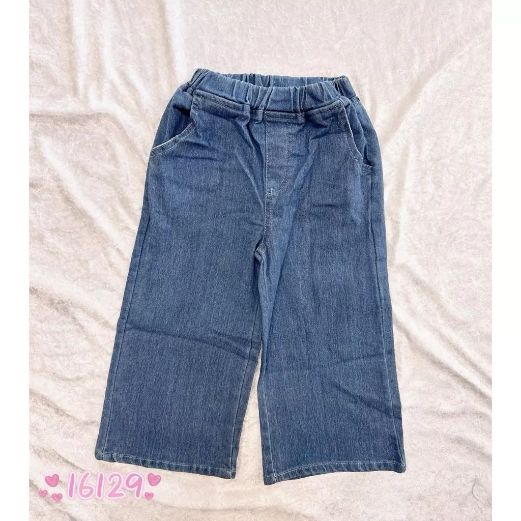 北屯實體店❤現貨 素色款牛仔寬褲✩米米童著-D0759