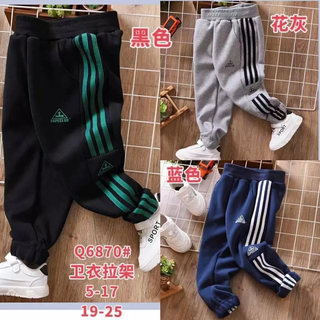 北屯實體店❤現貨 大童~車線小LOGO縮口棉褲✩米米童著-A0053