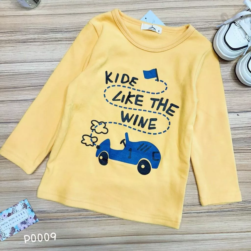 北屯實體店❤現貨 Q彈德絨-車車字母長袖上衣✩米米童著-P0009