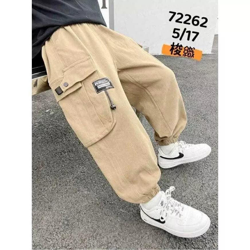 北屯實體店❤現貨 工裝休閒縮口長褲✩米米童著-A0151