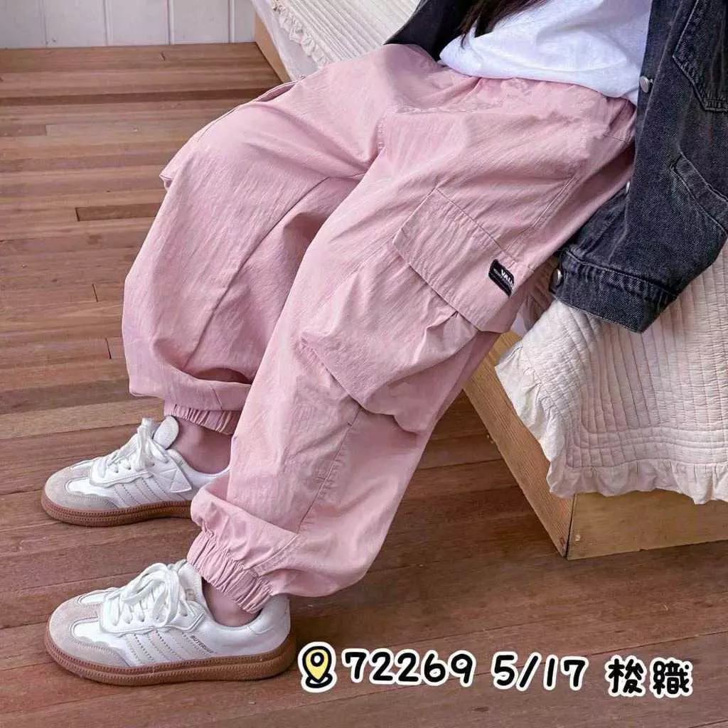 北屯實體店❤現貨 工裝休閒縮口長褲✩米米童著-A0140