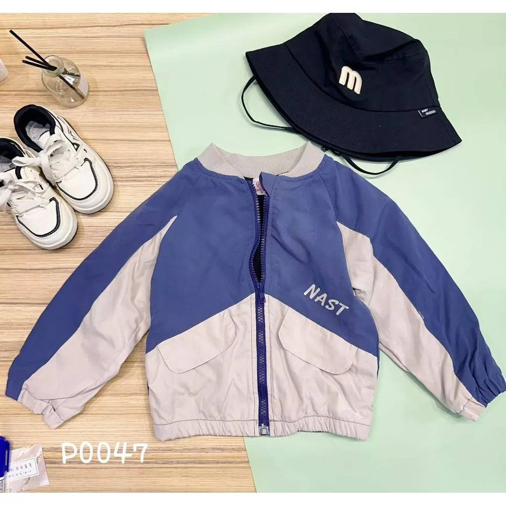 北屯實體店❤現貨 搖粒絨拚色外套✩米米童著-P0047