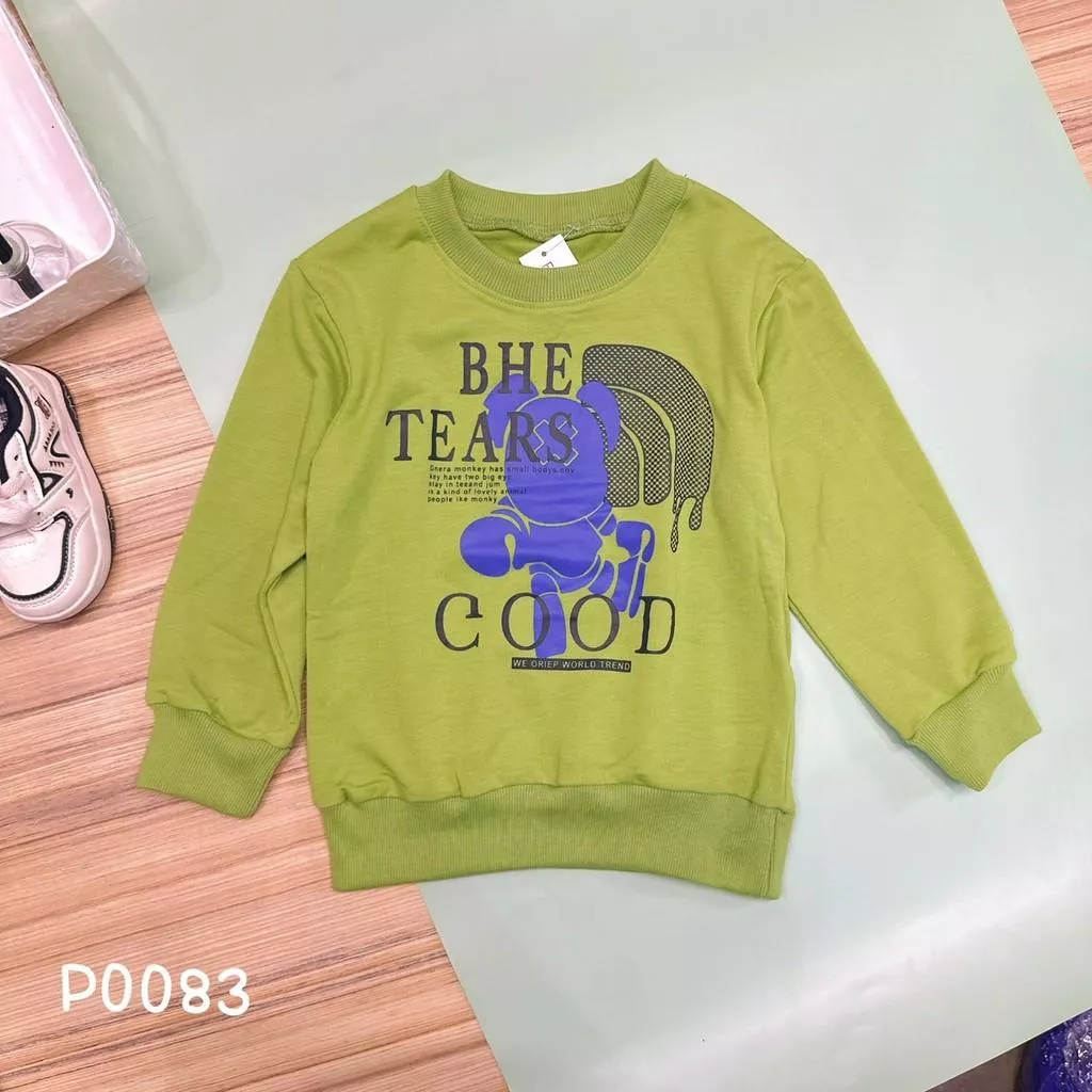 北屯實體店❤現貨 超柔感機器熊長袖大學T✩米米童著-P0083