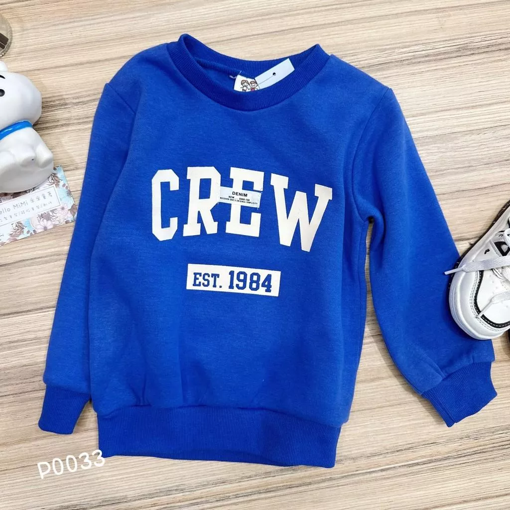 北屯實體店❤現貨 厚 刷毛-字母圓領長袖上衣✩米米童著-P0033