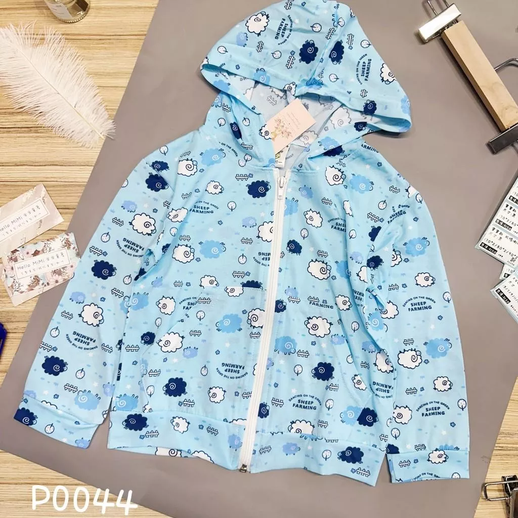 北屯實體店❤現貨 台灣製 滿版洋洋連帽薄款外套✩米米童著-P0044