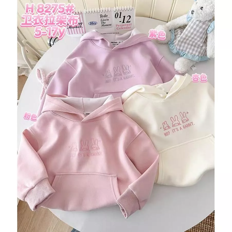 北屯實體店❤現貨 刺繡兔兔口袋帽T✩米米童著-A0200