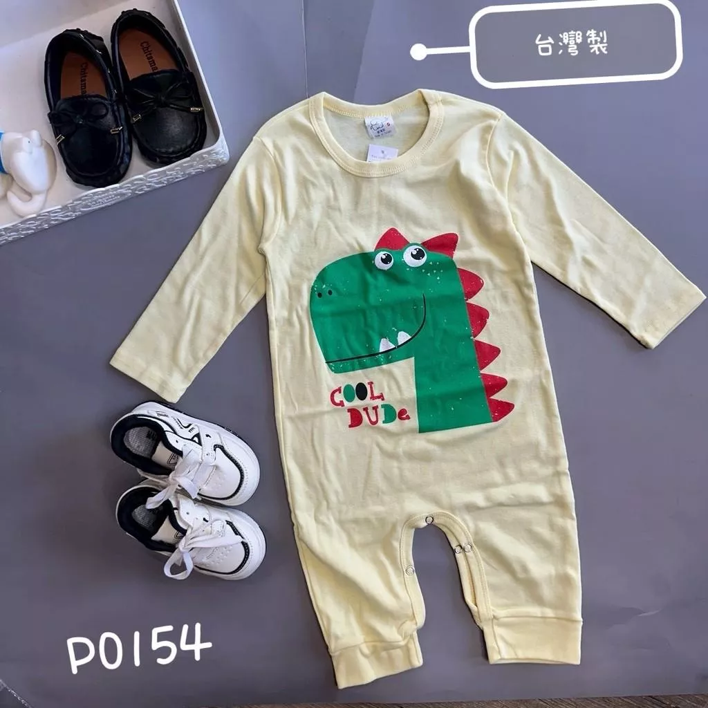 北屯實體店❤現貨 台灣製 寶寶款 印刷大恐龍 連身衣✩米米童著-P0154
