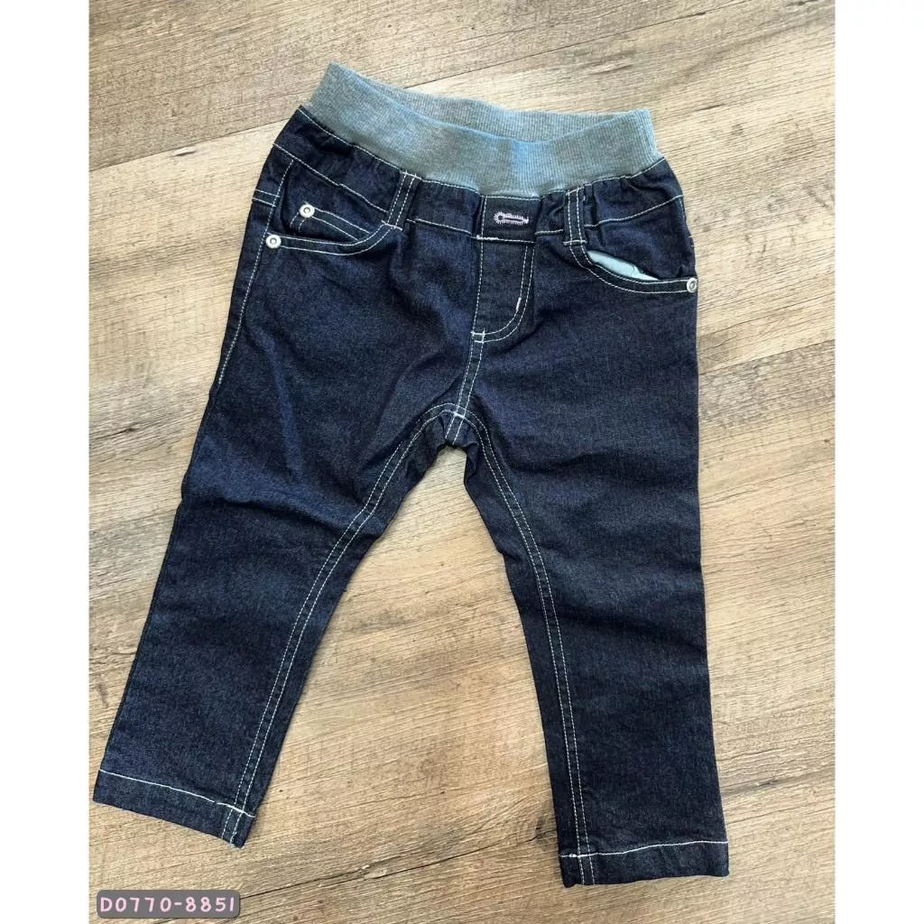 北屯實體店❤現貨 寶寶 拼接腰頭 窄管牛仔褲✩米米童著-D0770