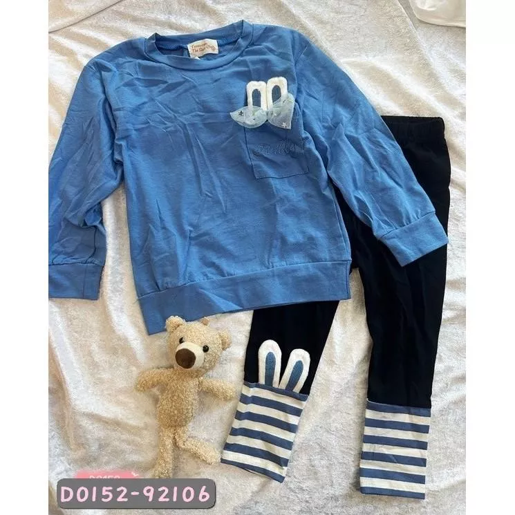 北屯實體店❤現貨 立體兔兔耳朵蝴蝶結造型上衣+兔兔內搭褲✩米米童著-D0152