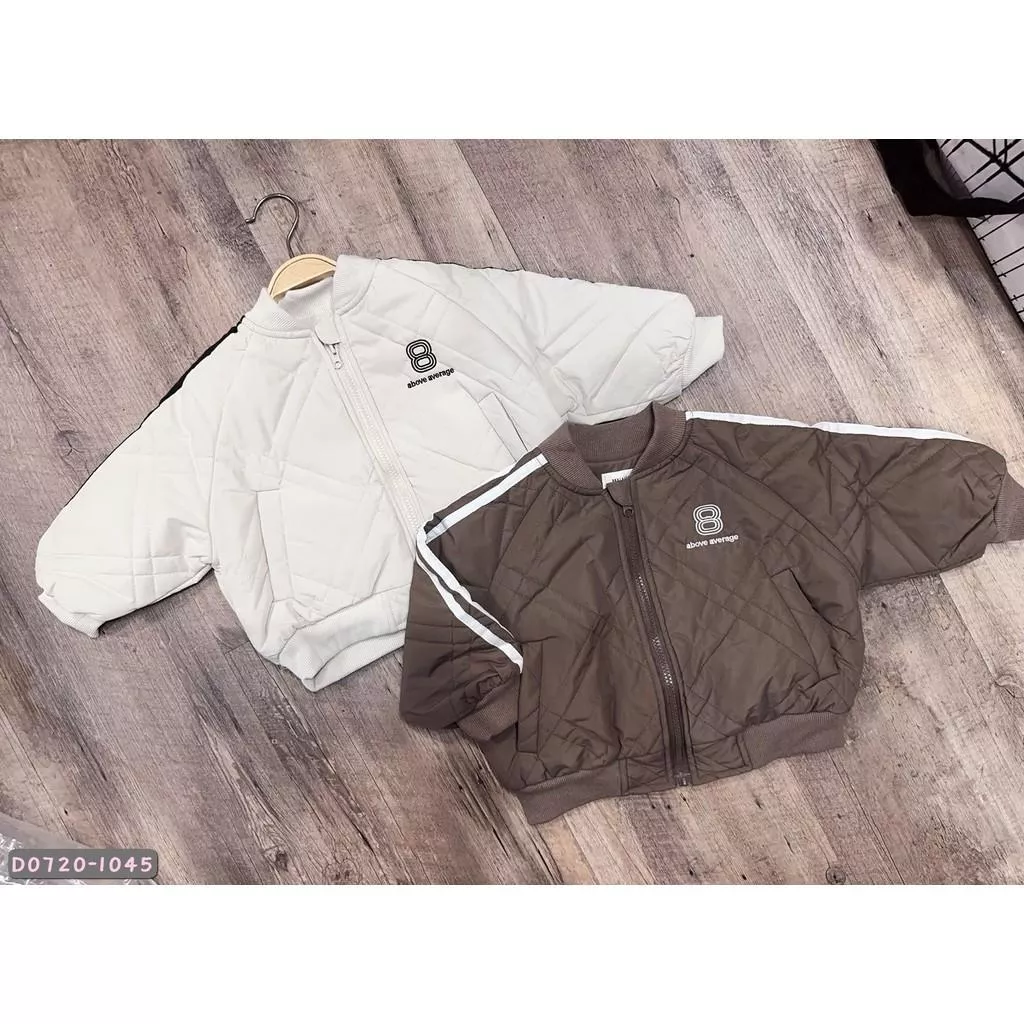 北屯實體店❤現貨 韓版-數字菱格壓紋鋪棉外套 (寬短型 )✩米米童著-D0720