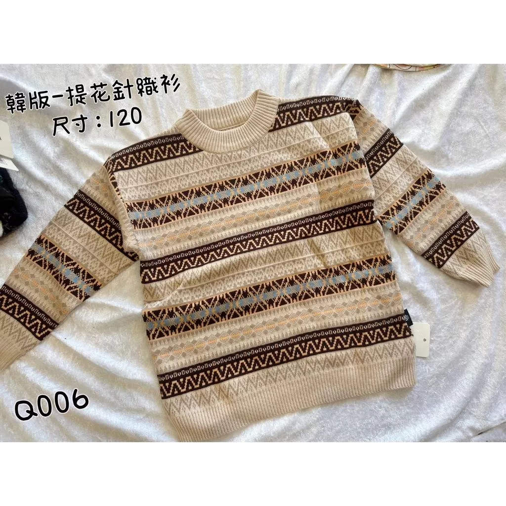 北屯實體店❤現貨 韓版-緹花針織上衣✩米米童著-Q006