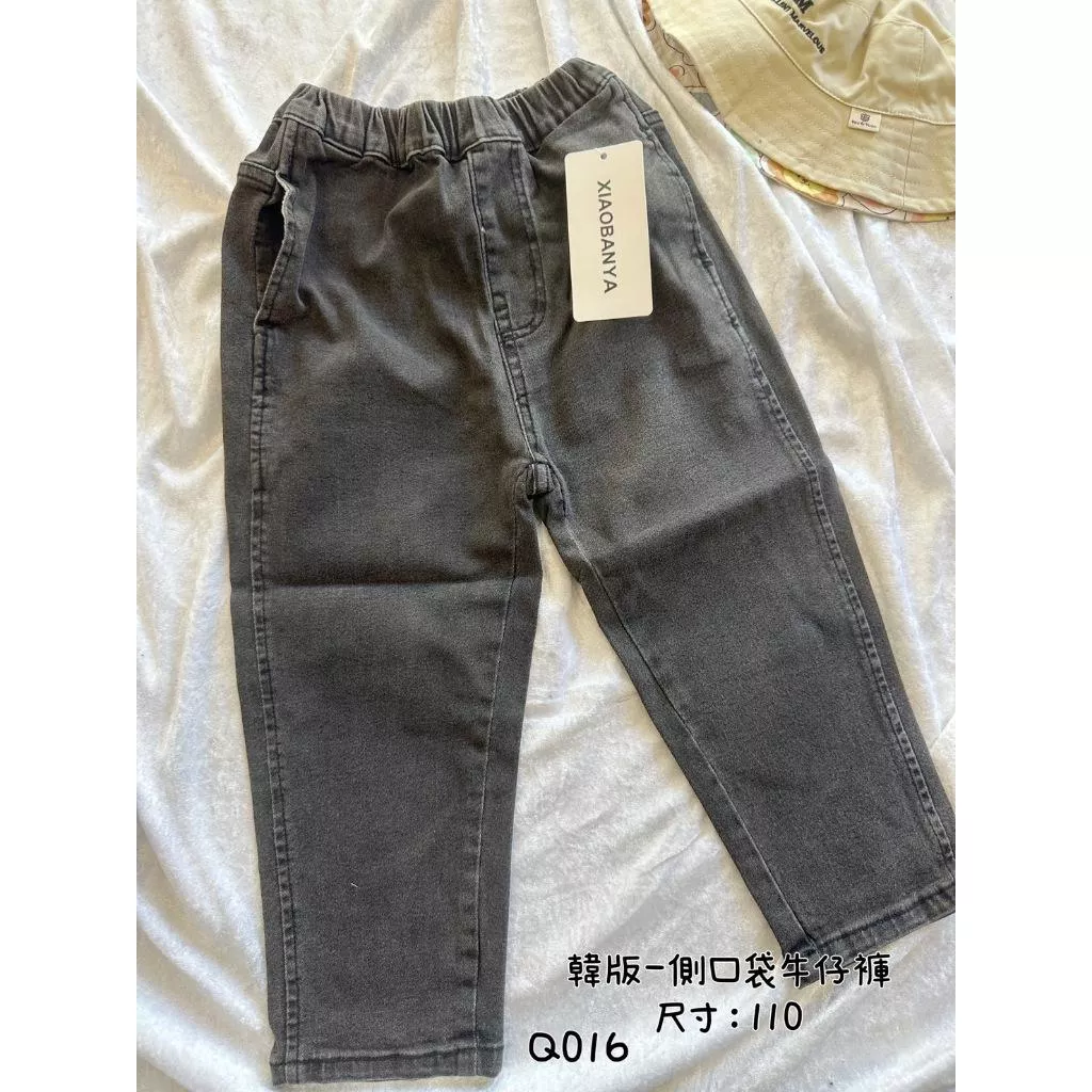 北屯實體店❤現貨 韓版-側口袋牛仔長褲✩米米童著-Q016