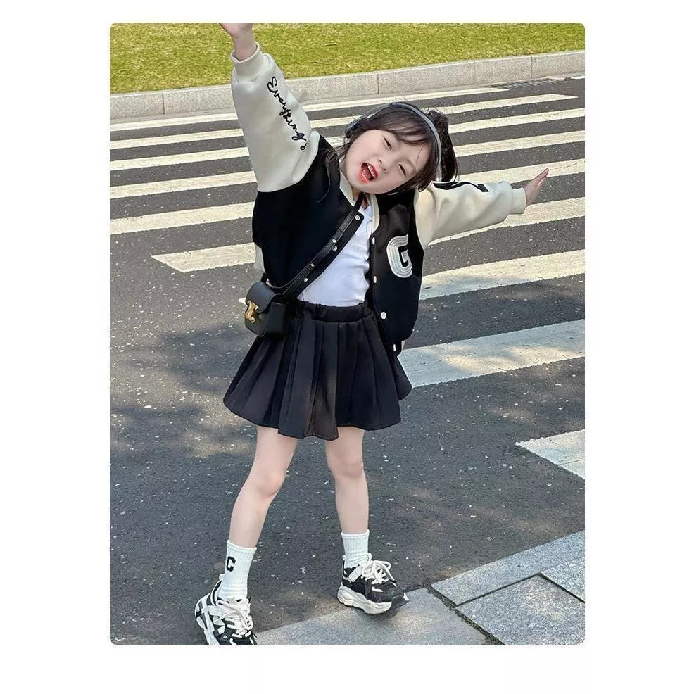 北屯實體店❤現貨 韓版 狗狗家 蝴蝶結大學T (寬短型) ✩米米童著-A0440