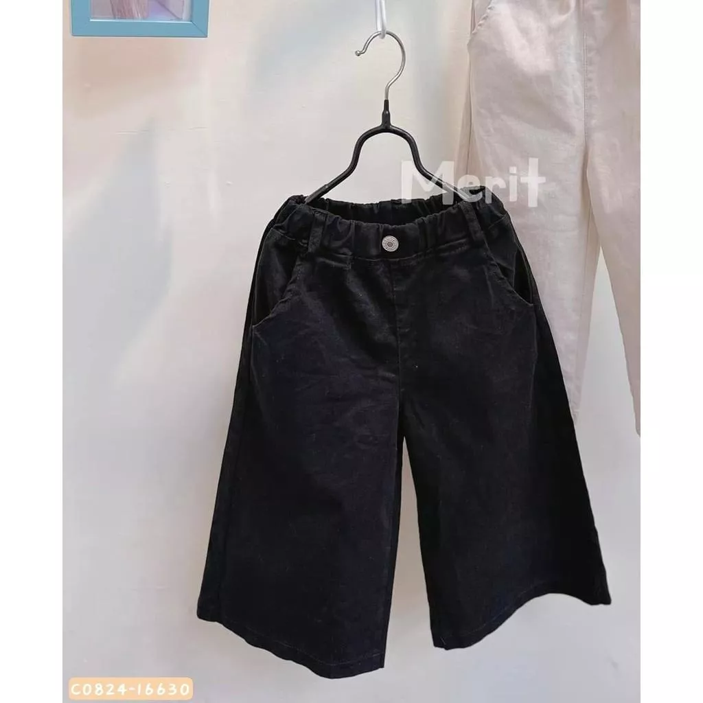 北屯實體店❤現貨 韓版 彈力純色口袋大寬褲✩米米童著-C0824