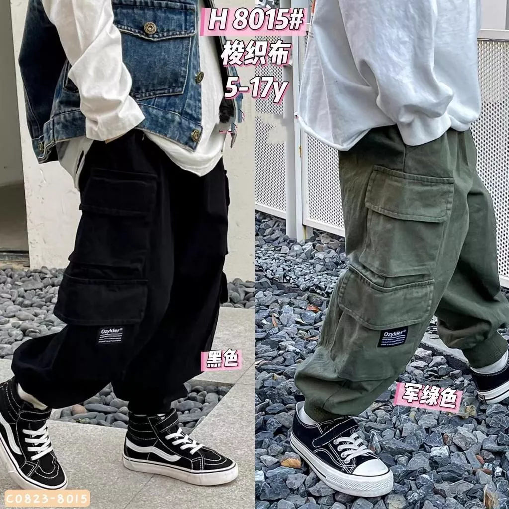 北屯實體店❤現貨 標籤大口袋縮口工裝褲✩米米童著-C0823