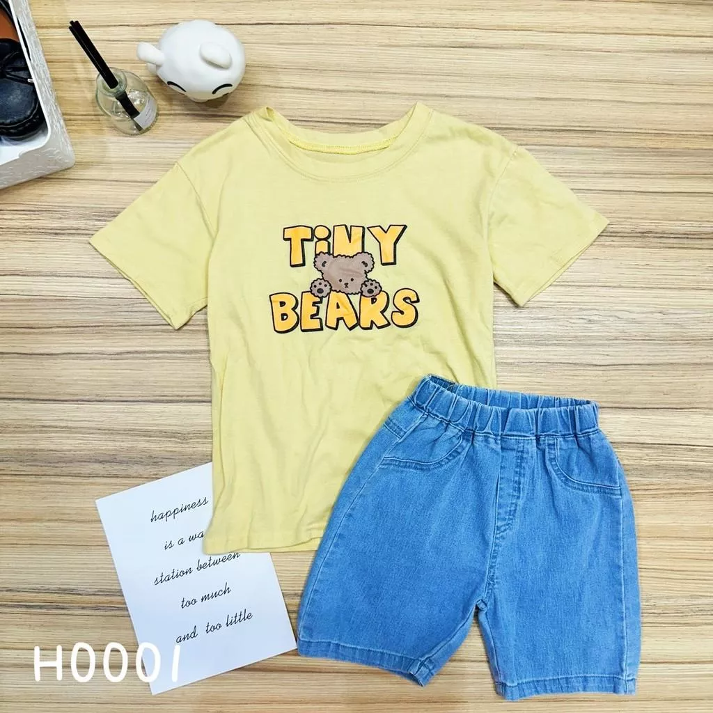 北屯實體店❤現貨 台灣製 大童 字母雄熊短袖上衣✩米米童著-H0001