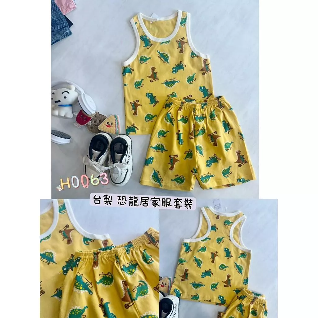 北屯實體店❤現貨 台灣製 恐龍休閒套裝✩米米童著-H0063