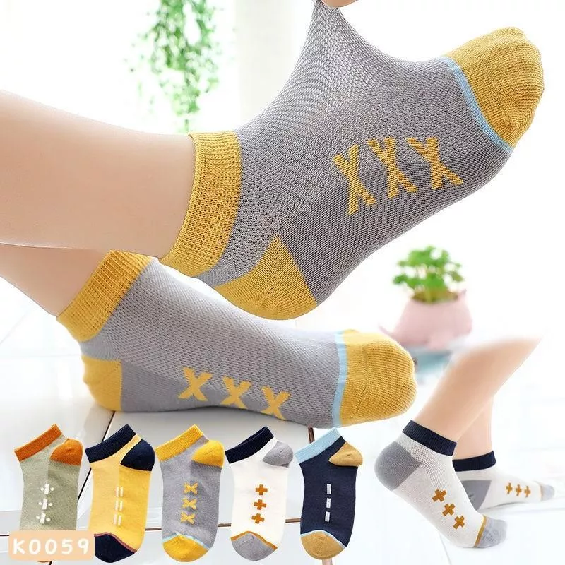 北屯實體店❤現貨 數學符號網眼短襪 (一組五雙)✩米米童著-K0059