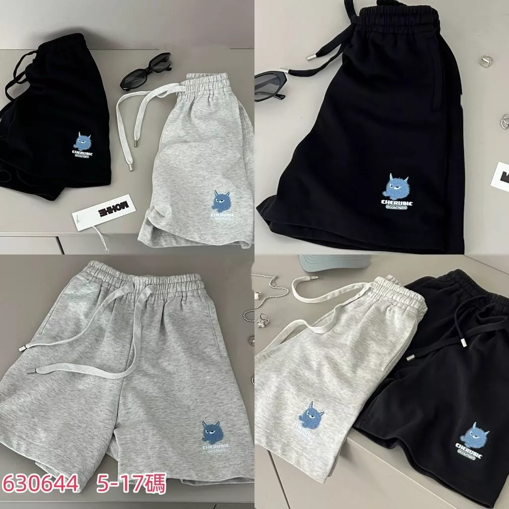 北屯實體店❤現貨超Q毛毛小怪物棉短褲✩米米童著-E0389