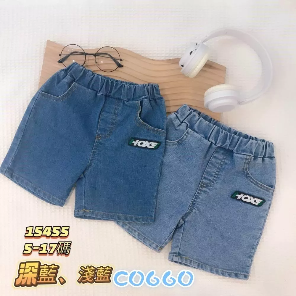 北屯實體店❤現貨小標籤 牛仔五分短褲✩米米童著-C0660