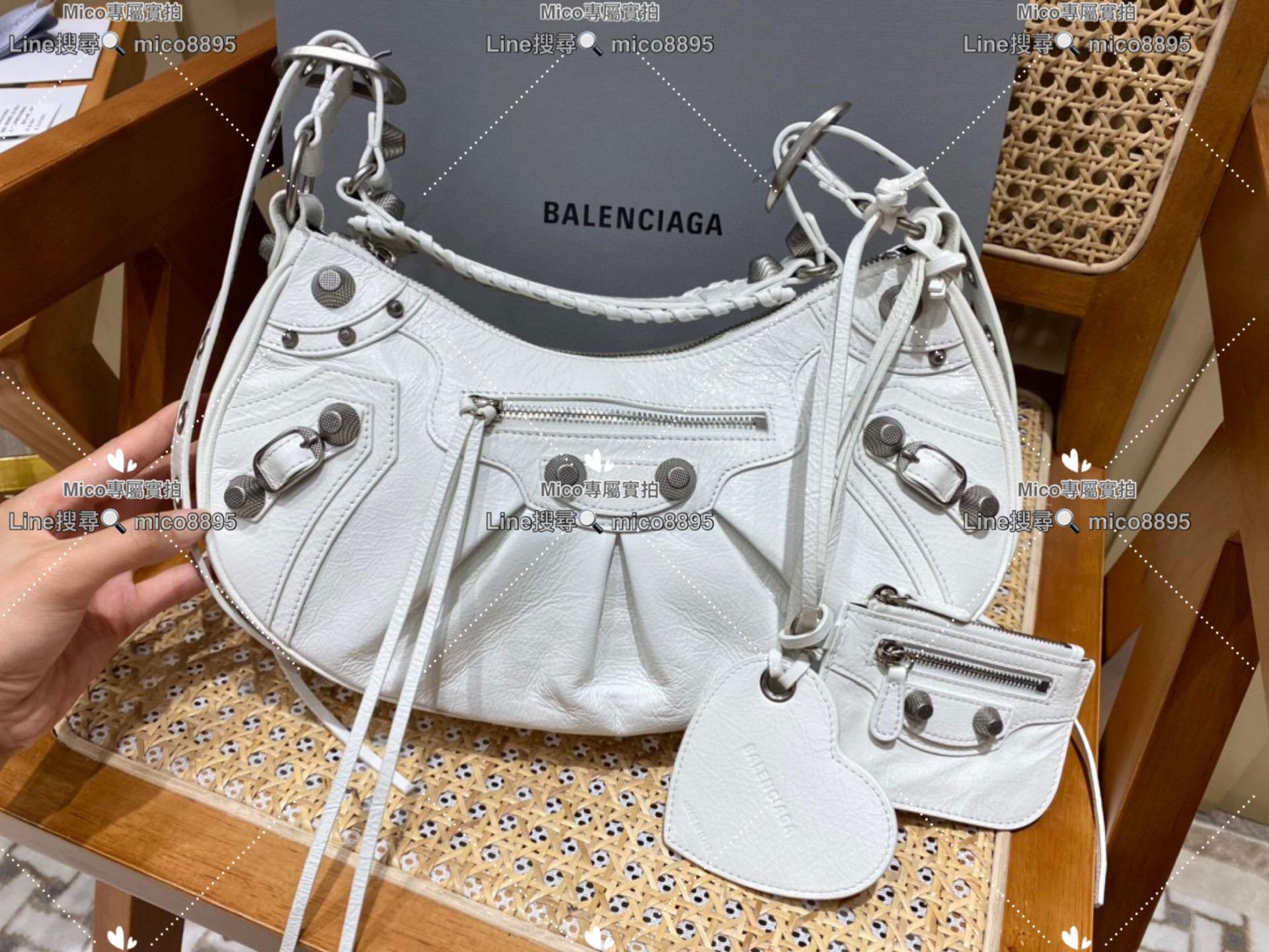 巴黎世家 Balenciaga Le Cagole月牙包🌙 抓皺牛皮 33cm