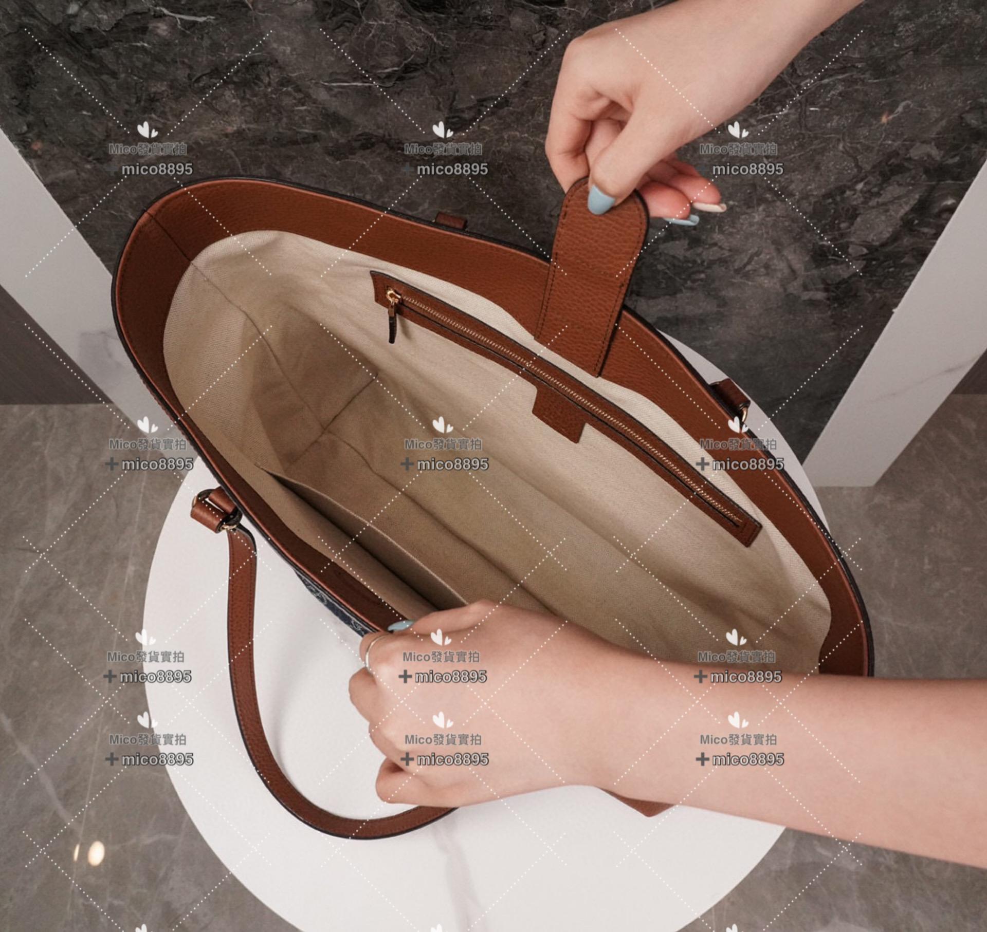 Gucci 𝐆𝐆 丹寧系列 𝐎𝐩𝐡𝐢𝐝𝐢𝐚中號 托特包 通勤包