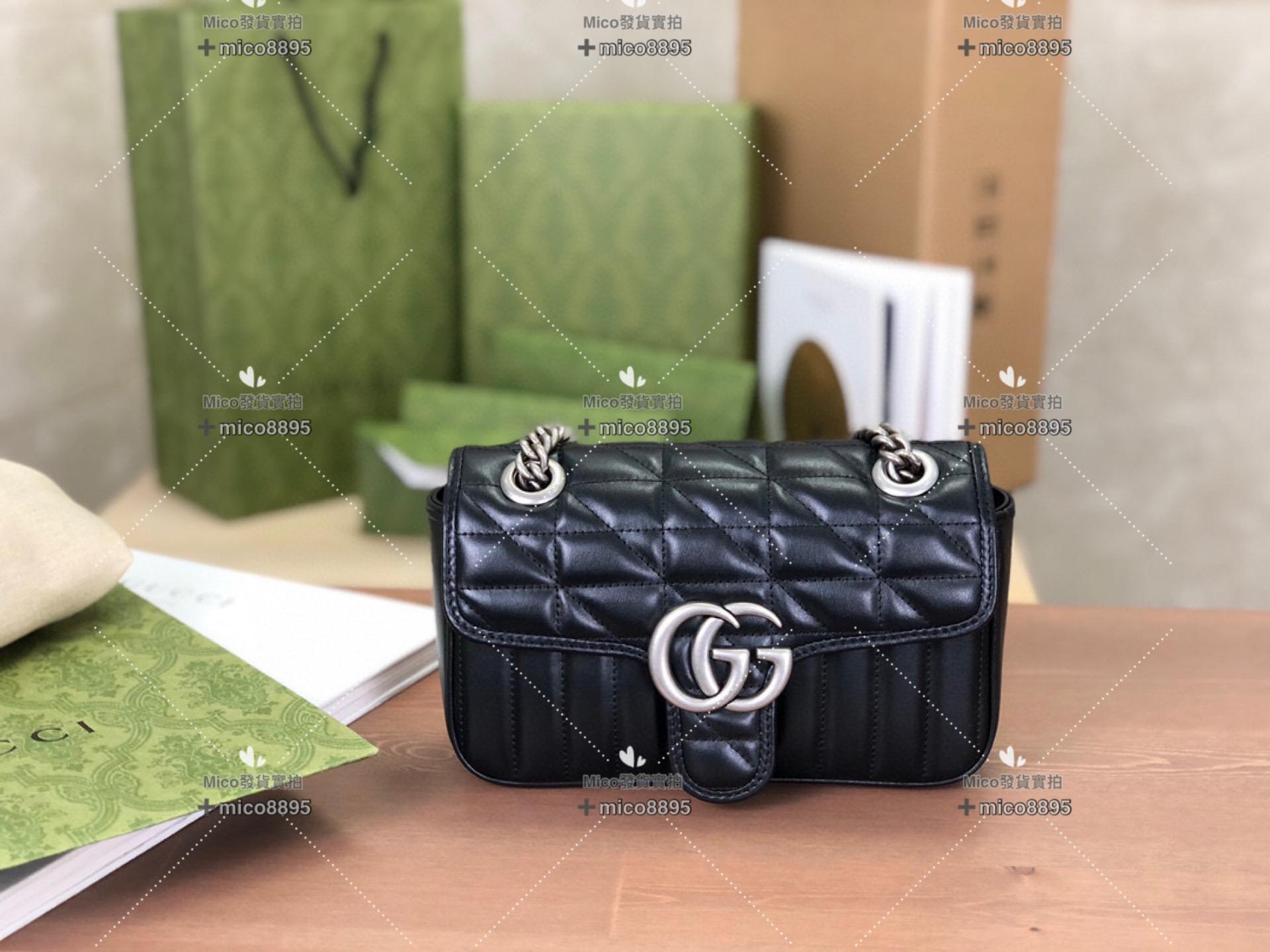 Gucci 小號 黑色 幾何系列 marmont 22cm