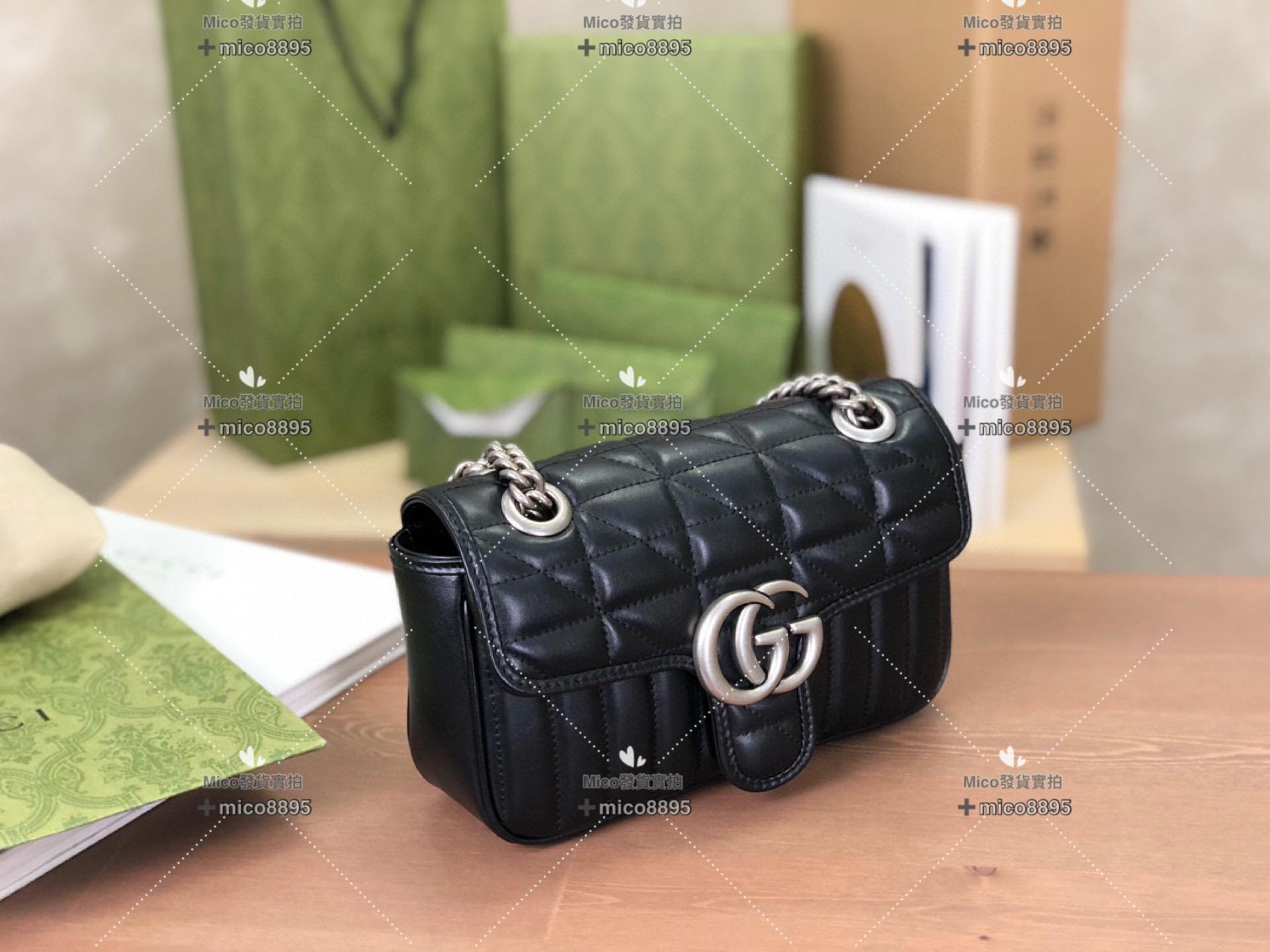 Gucci 小號 黑色 幾何系列 marmont 22cm