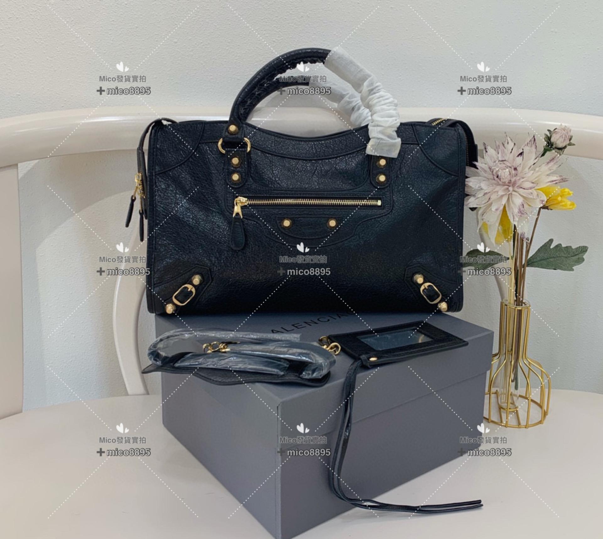 Balenciaga 爆裂皮革 綿羊皮 玫瑰金釦 機車包 通勤🉑️ 38cm