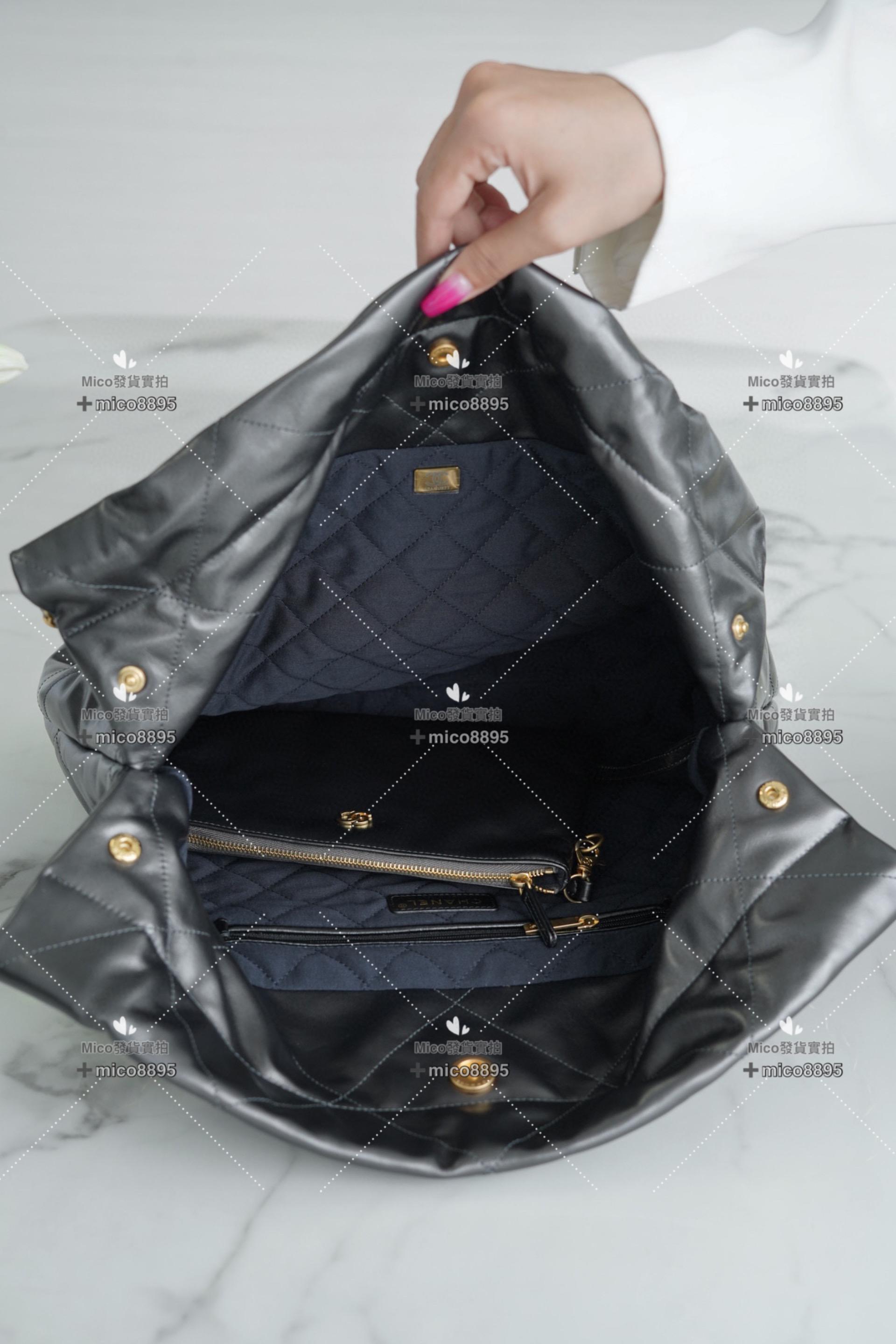 金屬灰色 中號 22Bag 𝗖𝗛𝗔𝗡𝗘𝗟 𝟐𝟐𝗣春夏新款 𝟐𝟐手袋