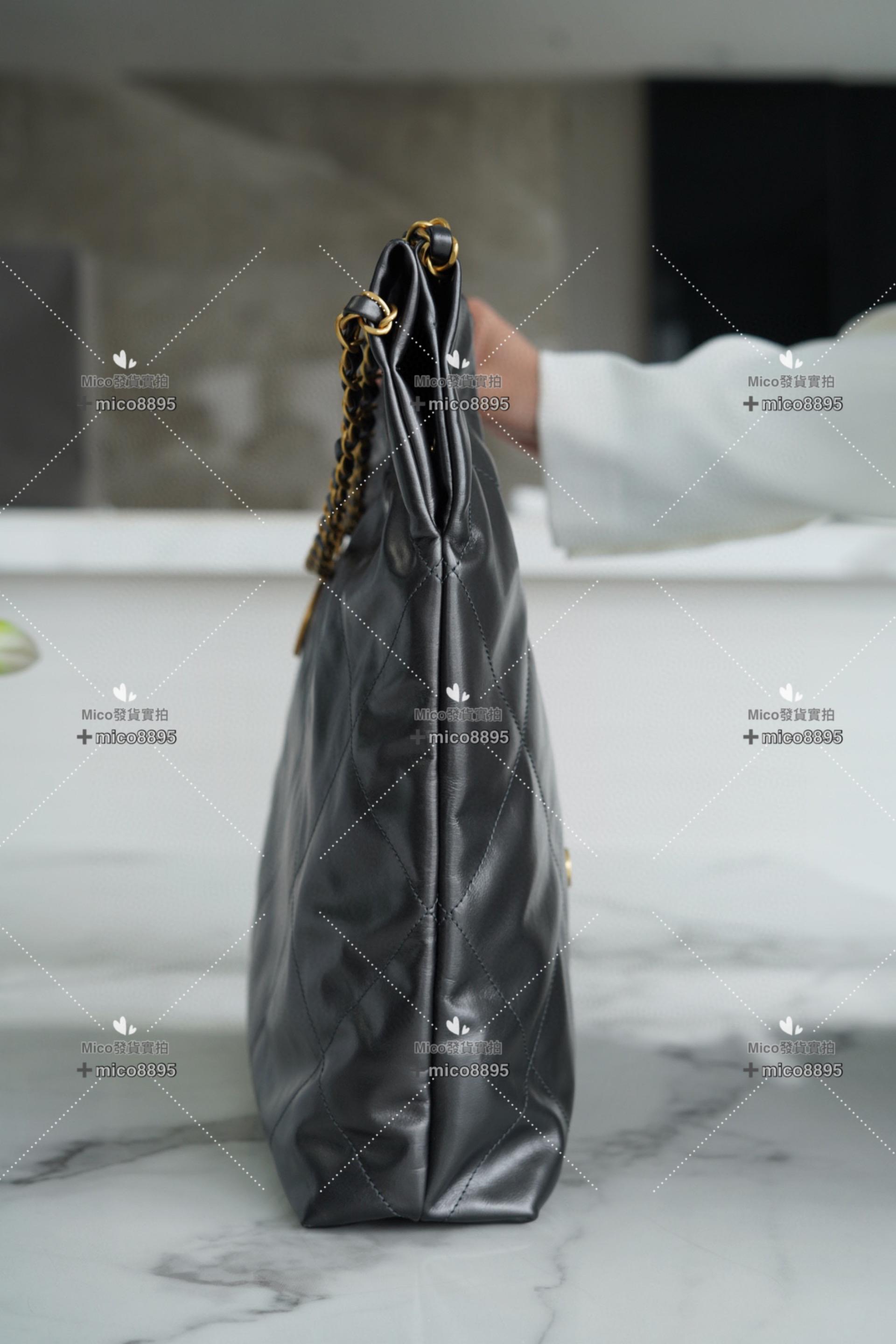 金屬灰色 中號 22Bag 𝗖𝗛𝗔𝗡𝗘𝗟 𝟐𝟐𝗣春夏新款 𝟐𝟐手袋