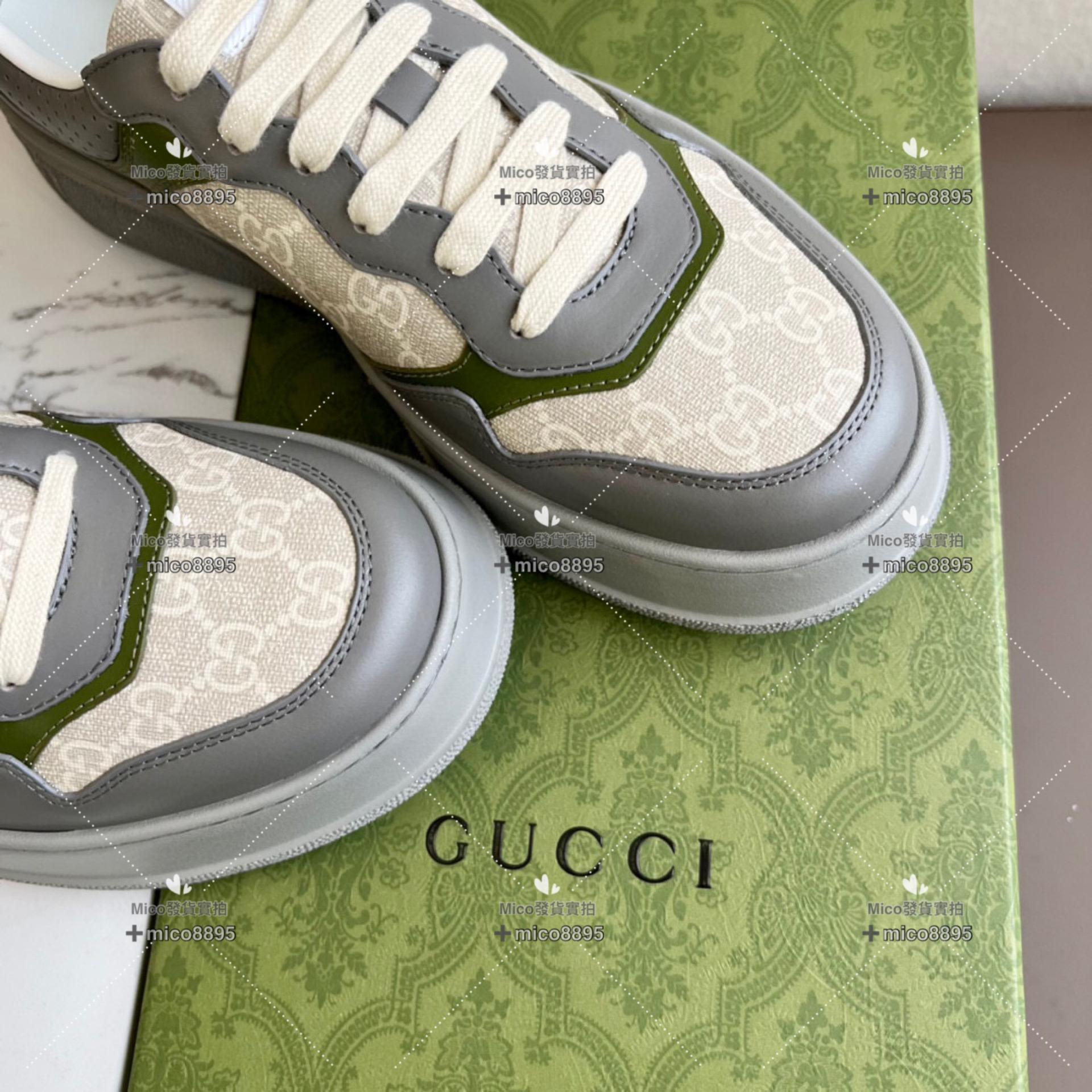 Gucci 深灰色 復古厚底休閒鞋 底厚5cm 35-39