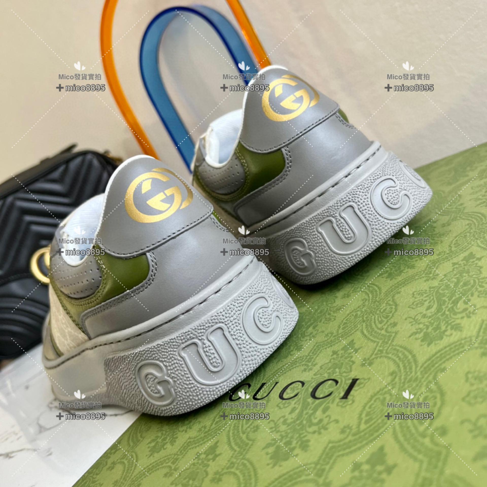 Gucci 深灰色 復古厚底休閒鞋 底厚5cm 35-39