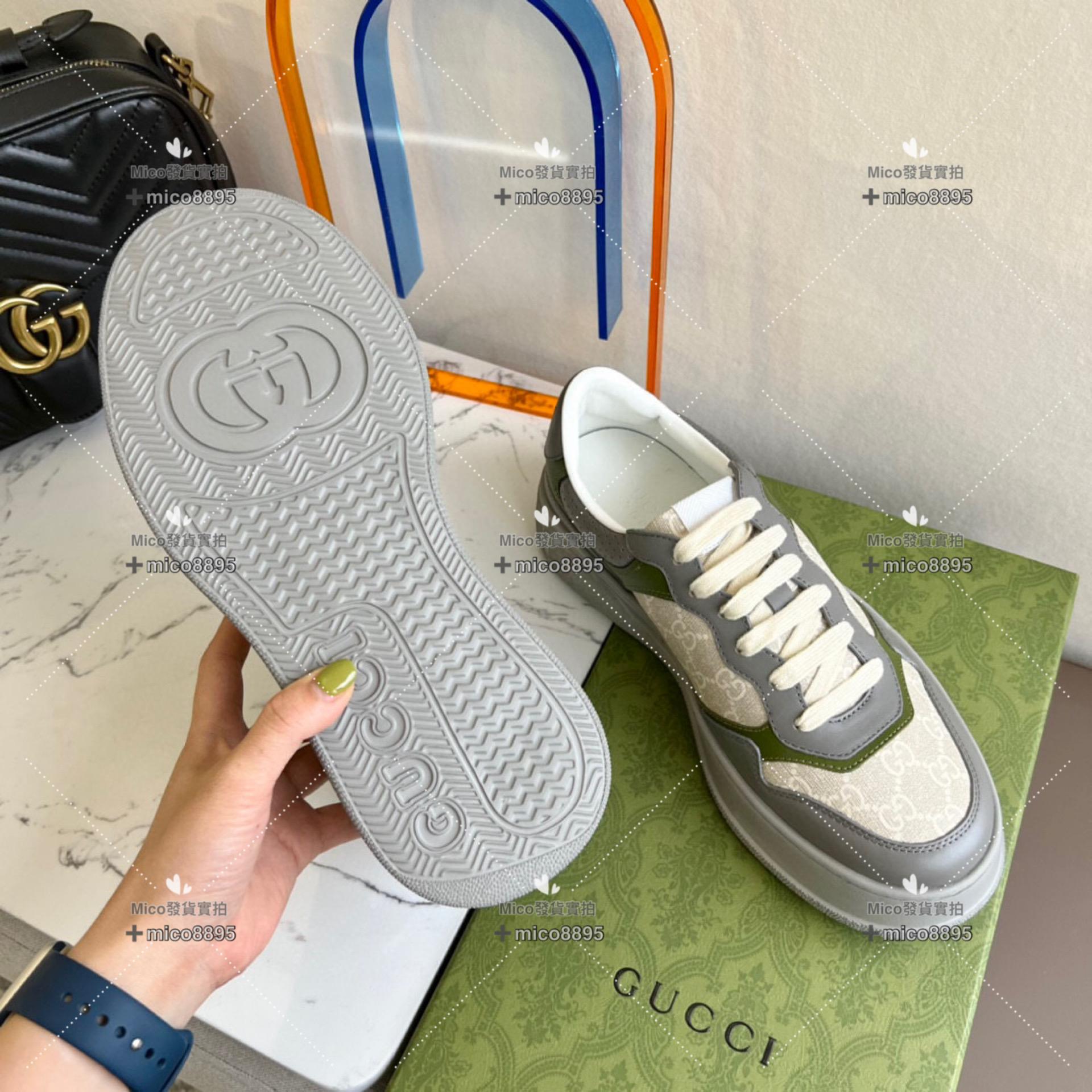 Gucci 深灰色 復古厚底休閒鞋 底厚5cm 35-39