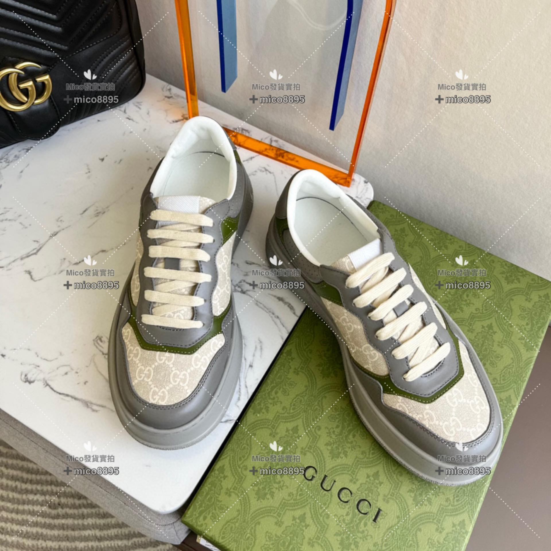 Gucci 深灰色 復古厚底休閒鞋 底厚5cm 35-39