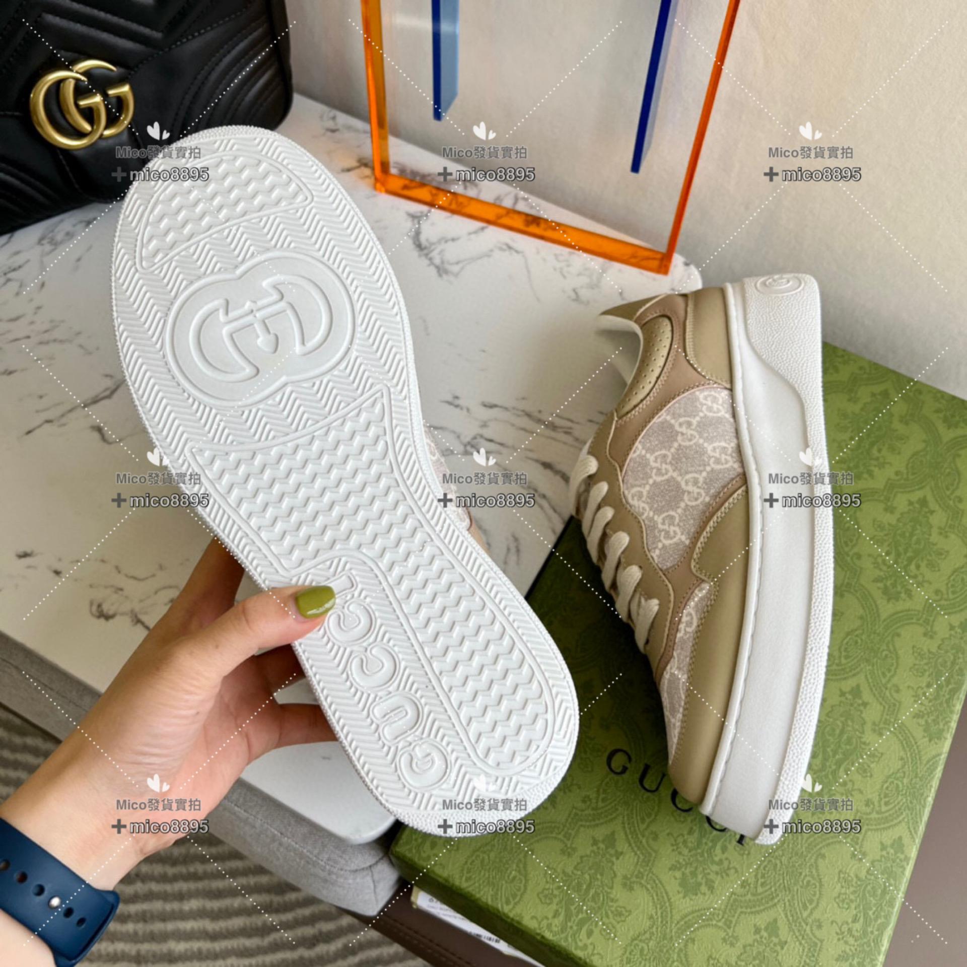 Gucci 卡其色 復古厚底休閒鞋 底厚5cm 35-39