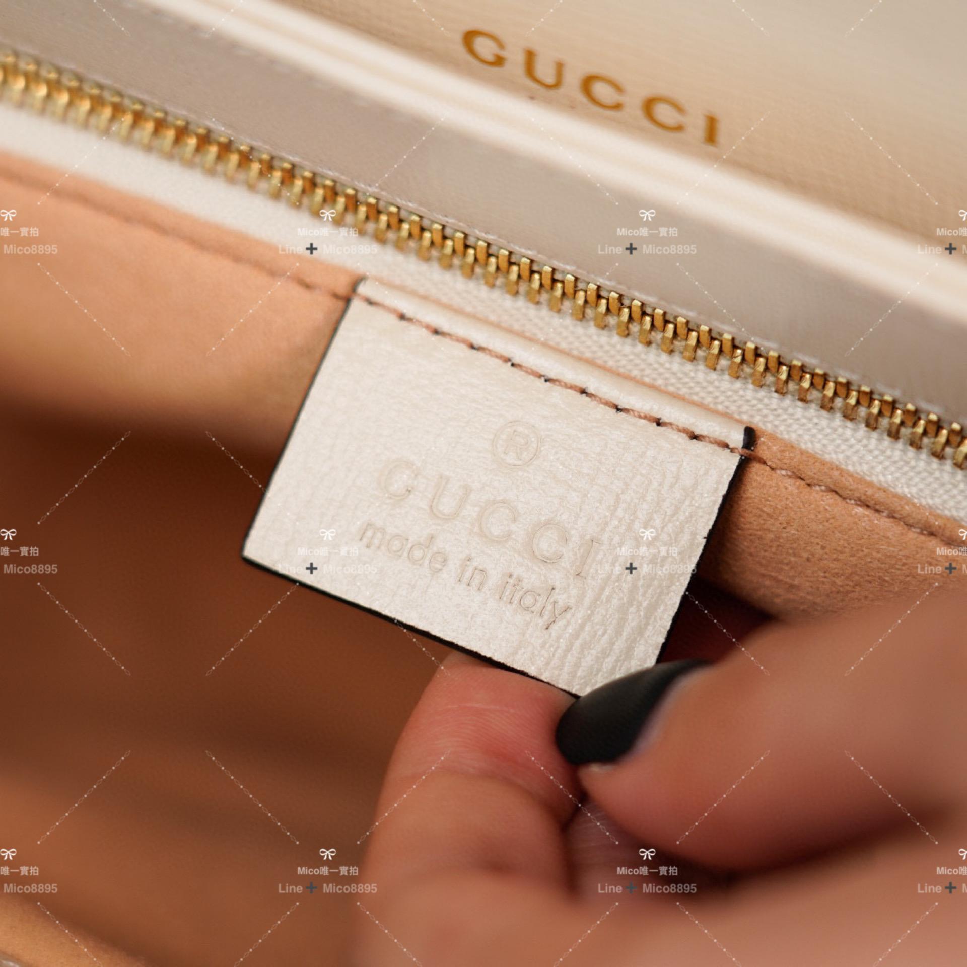 Gucci 1955系列 馬銜扣1955全皮系列 白色 25cm