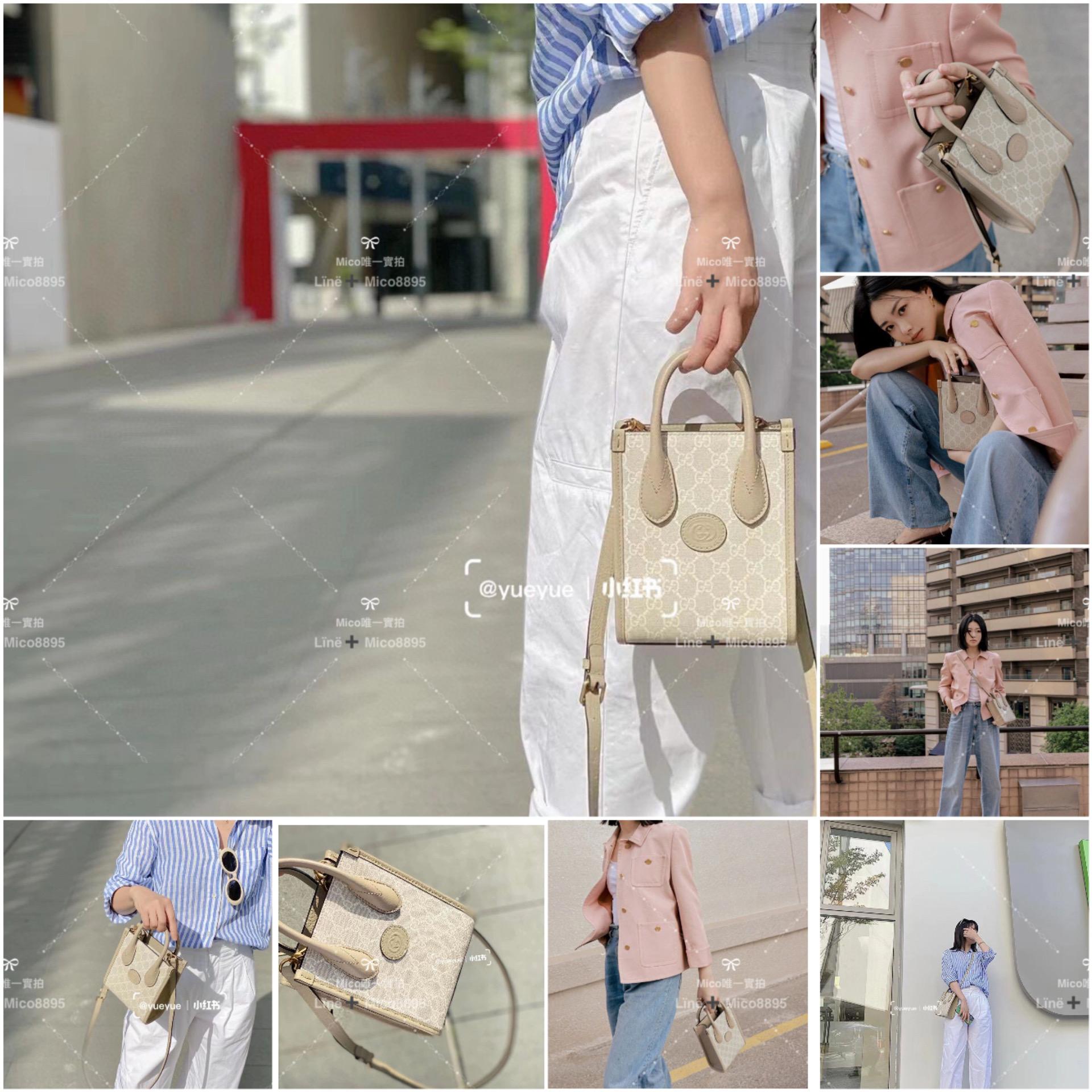 Gucci 𝐑𝐞𝐭𝐫𝐨 系列 經典老花 迷你托特包 16*20cm
