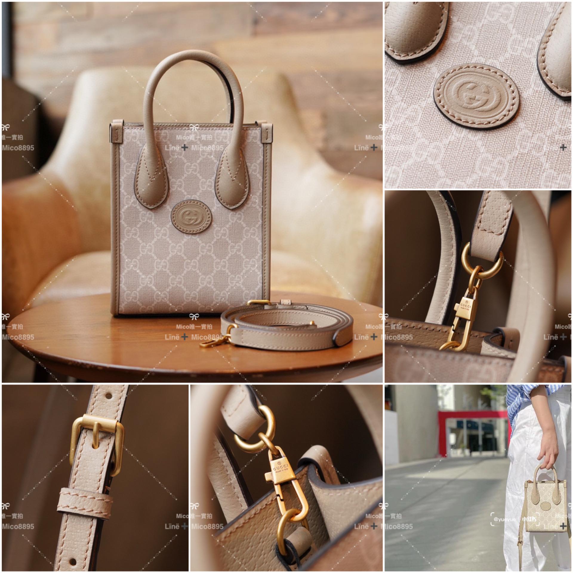 Gucci 𝐑𝐞𝐭𝐫𝐨 系列 經典老花 迷你托特包 16*20cm